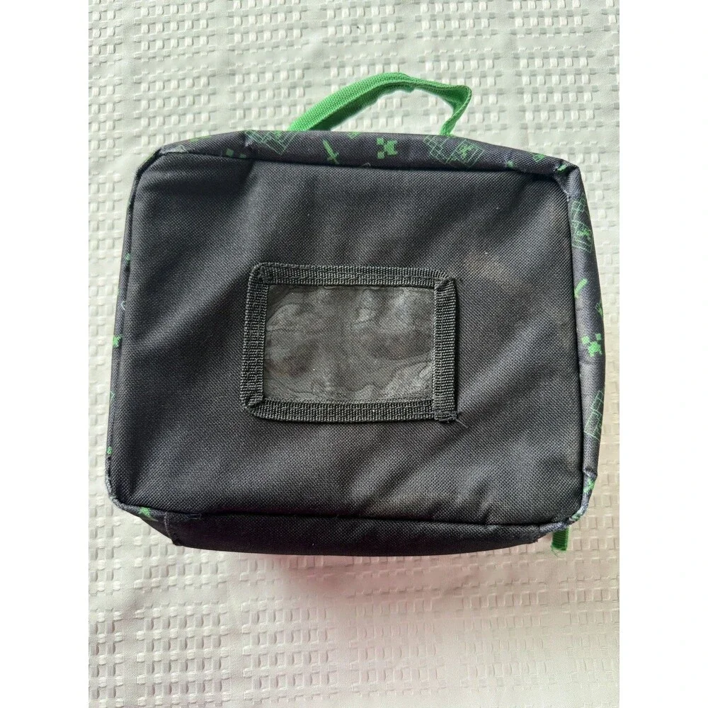 MINECRAFT CUBE CREEPER Lunch Box BPA-Free Insulated Tote Bag
